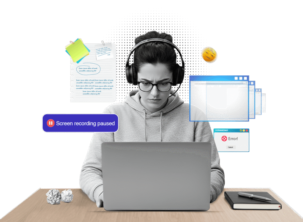 GhostPrompter laptop teleprompter overlay on Windows screen recording